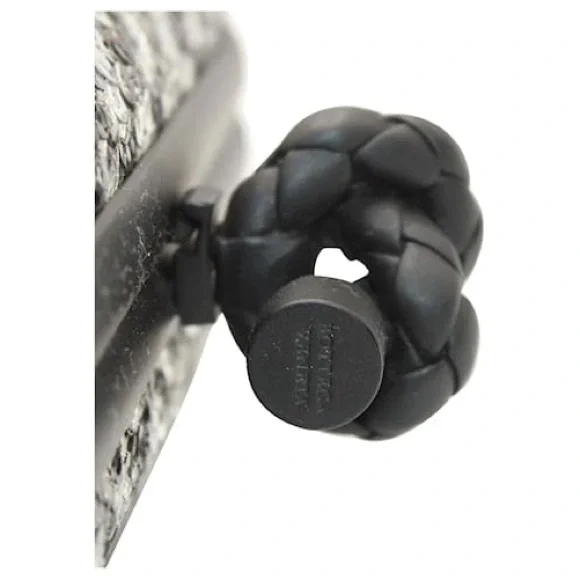 Bottega Veneta Sequin Knot Minaudière Clutch – Black & Silver w/ Dust Bag & COA - Picture 7 of 13